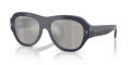 Moncler ME6015U Shiny Dark Blue/Mirror Silver (30206G) Sunglasses - Color Image