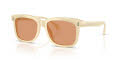 Moncler ME6018 Shiny Opaline Vanilla/Solid Warm Brown (3035/7) Sunglasses - Color Image