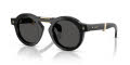 Moncler ME6019U Shiny Black/Dark Grey Solid (300187) Sunglasses - Color Image