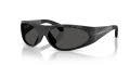 Moncler ME7001 Matte Black Carbon/Dark Grey Solid (900187) Sunglasses - Color Image