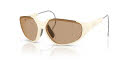 Moncler ME8008 Matte Butter/Light Brown Solid (500263) Sunglasses - Color Image
