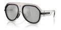 Moncler ME8012U Matte Transparent Grey/Mirror Silver (50078V) Sunglasses - Color Image