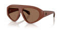 Moncler ME8014U Matte Cinnamon/Brown Solid (503573) Sunglasses - Color Image