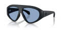 Moncler ME8014U Matte Dark Blue/Light Blue Solid (503072) Sunglasses - Color Image