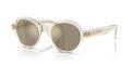 Moncler ME6003 Transparent Butter / Light Brown Mirror Gold (30035A) Sunglasses - Color Image
