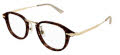 Mont Blanc MB0336O Havana-Gold (002) Eyeglasses - Color Image