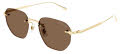 Mont Blanc MB0405S Gold / Brown Lens (002) Sunglasses - Color Image