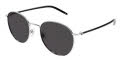 Mont Blanc MB0343SA Silver-Black/ Grey on Lens (001) Sunglasses - Color Image