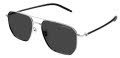Mont Blanc MB0367SA Silver Black/ Grey Lens (002) Sunglasses - Color Image