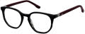 New Balance Kids NBK 160 Black/Red (1) Eyeglasses - Color Image