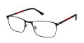 New Balance NB 557 Gunmetal Red (1) Eyeglasses - Color Image