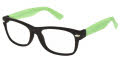 New Globe Kids L4069-P Black/Grn Eyeglasses - Color Image
