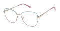 New Globe L5189 Blue/Gunmetal Eyeglasses - Color Image