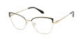 Nicole Miller Biot Gold / Black (C01) Eyeglasses - Color Image