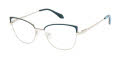 Nicole Miller Biot Silver Teal (C03) Eyeglasses - Color Image