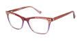 Nicole Miller Galice Burgundy / Purple (C02) Eyeglasses - Color Image