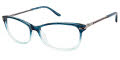 Nicole Miller Lombardy YourFit Gunmetal / Green (C01) Eyeglasses - Color Image