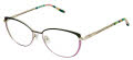 Nicole Miller Mouettes Olive/Pink/Gold (C01) Eyeglasses - Color Image