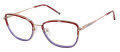 Nicole Miller Torino Red / Purple (C02) Eyeglasses - Color Image