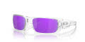 Oakley Crankshaft Matte Clear / Violet Mirrored Iridium Polarized (OO9239-09) Sunglasses - Color Image