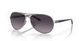 Oakley Feedback Polished Chrome / Prizm Grey Gradient Lens (OO4079-40) Sunglasses - Color Image