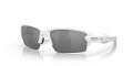 Oakley Flak 2.0 - Alternate Fit Polished White / Slate Mirrored Iridium Lens (OO9271-16) Sunglasses - Color Image