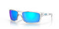 Oakley Gibston Polished Clear / Prizm Sapphire Lens (OO9449-04) Sunglasses - Color Image