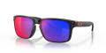 Oakley Holbrook Matte Black / Positive Red Mirrored Iridium (OO9102-36) Sunglasses - Color Image