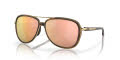 Oakley Split Time Brown Tortoise-Gold / Prizm Rose Gold Polarized Lens (OO4129-14) Sunglasses - Color Image