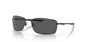 Oakley Square Wire Carbon / Grey Polarized (OO4075-04) Sunglasses - Color Image