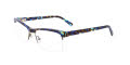 Paradox P5017 No Clip-On Lens Blue & Yellow & Dark Brown (050) Eyeglasses - Color Image