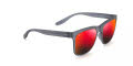 Maui Jim Pehu-602 Translucent Matte Grey / Hawaii Lava Mirror PolarizedPlus2 Lens (RM602-14) Sunglasses - Color Image