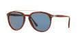 Persol PO3159S Stripped Brown / Light Blue Lens (904656) Sunglasses - Color Image