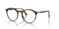 Persol PO3285V Black/Striped Brown/Grey (1135) Eyeglasses - Color Image