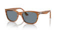 Persol PO3291S Striped Brown-Light Blue (960/56) Sunglasses - Color Image