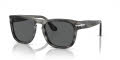 Persol PO3333S Striped Grey/Dark Grey (1192B1) Sunglasses - Color Image