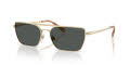 Ralph Lauren RL7092 Shiny Pale Gold/Grey (911687) Sunglasses - Color Image