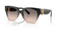 Ralph Lauren RL8221 Shiny Grad Black/Transp Beige/Pink Gradient Grey (60223B) Sunglasses - Color Image