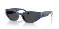 Ralph Lauren RL8231U Shiny Blue/Dark Grey (628087) Sunglasses - Color Image