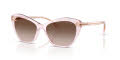 RALPH by Ralph Lauren RA5337U Shiny Transparent Pink/Gradient Brown (604313) Sunglasses - Color Image