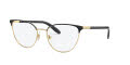 RALPH by Ralph Lauren RA6047 Shiny Black On Gold Rims (9358) Eyeglasses - Color Image