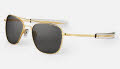 Randolph Engineering Military Aviator 23k Gold / SkyTec™ Polarized American Gray Lens Sunglasses - Color Image