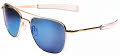 Randolph Engineering Aviator - Bayonet Temple 23k Gold / SkyForce™ Polarized Atlantic Blue Lens Sunglasses - Color Image