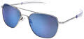 Randolph Engineering Aviator - Bayonet Temple Matte Chrome / SkyForce™ Polarized Atlantic Blue Lens Sunglasses - Color Image