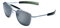Randolph Engineering Aviator II Matte Chrome / SkyTec™ American Gray Lens (AT008) Sunglasses - Color Image