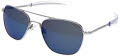 Randolph Engineering Aviator - Bayonet Temple Matte Chrome / SkyForce™ Atlantic Blue Lens Sunglasses - Color Image