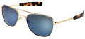 Randolph Engineering Aviator - Bayonet Temple 23k Gold / SkyTec™ Polarized Cobalt Lens Sunglasses - Color Image