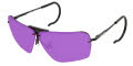 Ranger Performance Eyewear Edge with Cable Temples Matte Black / Dark Purple with Hydrocoat Lens Sunglasses - Color Image