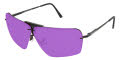 Ranger Performance Eyewear Edge with Skull Temples Matte Black / Dark Purple with Hydrocoat Lens Sunglasses - Color Image