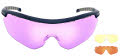 Ranger Performance Eyewear Phantom 2.0 Navy / Gray Frame Kit with 3 Lenses: Medium Yellow, Dark Purple, Modified Brown (PM014) Sunglasses - Color Image